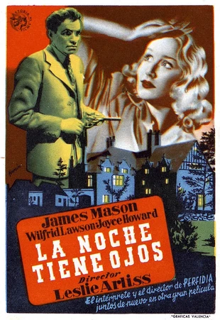 Cartel oficial en español de "La noche tiene ojos"