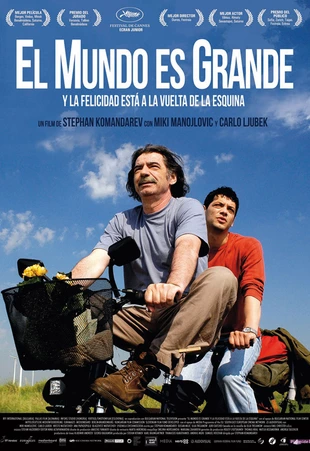 Cartel oficial en español de: El mundo es grande y la felicidad está a la vuelta de la esquina