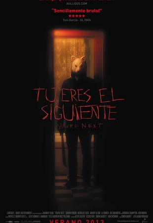 Cartel oficial en español de: Tú eres el siguiente Cartel oficial en español de: Tú eres el siguiente