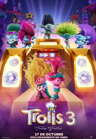 Cartel oficial en español de: Trolls 3: Todos juntos