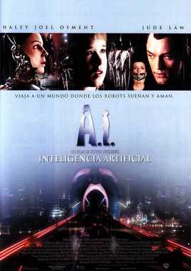 Cartel oficial en español de: A.I. Inteligencia artificial