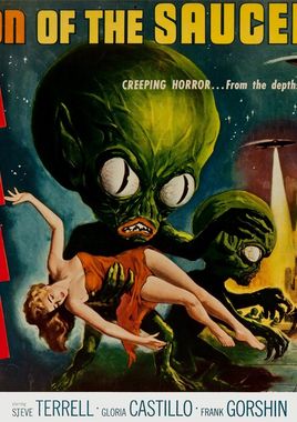 Cartel "La invasión de los hombres del espacio" estadounidense
