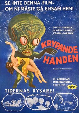 Cartel "La invasión de los hombres del espacio" sueco