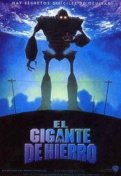 Cartel oficial en español de: El gigante de hierro