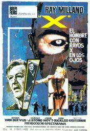Cartel oficial en español de: El hombre con rayos X en los ojos