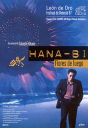 Cartel oficial en español de: Hana-Bi (Flores de fuego)