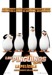 Cartel oficial en español de: Los pingüinos de Madagascar