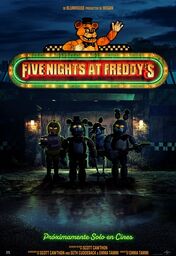 Cartel oficial en español de: Five Nights at Freddy's