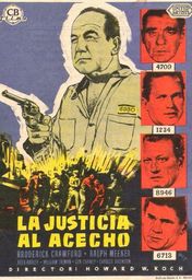Cartel oficial en español de: La justicia al acecho