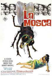 Cartel oficial en español de: La mosca (1958)