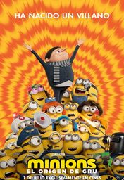 Cartel oficial en español de: Minions: El origen de Gru