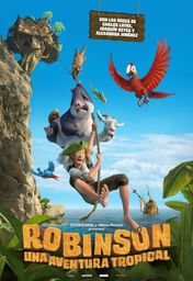 Cartel oficial en español de: Robinson. Una aventura tropical