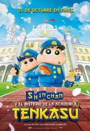 Cartel oficial en español de: Shin Chan y el misterio de la Academia Tenkasu