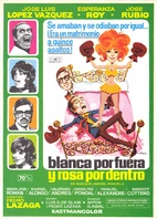 Cartel oficial en español de "Blanca por fuera y rosa por dentro"