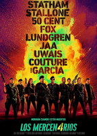 Cartel oficial en español de: Los mercen4rios