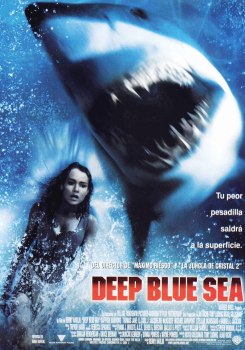 Cartel oficial en español de: Deep Blue Sea
