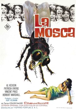 Cartel oficial en español de: La mosca (1958)