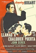 Cartel oficial en español de: Llamad a cualquier puerta Cartel oficial en español de: Llamad a cualquier puerta