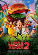 Cartel oficial en español de: Lluvia de albóndigas 2 Cartel oficial en español de: Lluvia de albóndigas 2
