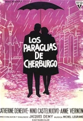 Cartel oficial en español de: Los paraguas de Cherburgo Cartel oficial en español de: Los paraguas de Cherburgo