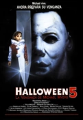Cartel oficial en español de: Halloween 5: La venganza de Michael Myers