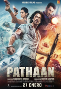 Cartel oficial en español de: Pathaan
